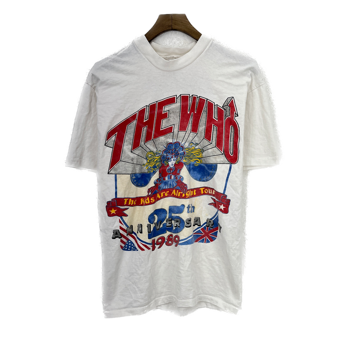 Vintage The Who The Kids Are Alright Tour Rock'N Roll White T-shirt Size XL