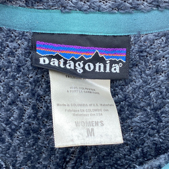 Vintage Patagonia R Full Zip Black Fleece Jacket Size M Women's