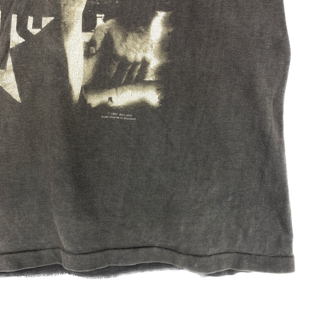 Vintage Bon Jovi 1993 Graphic Print Gray T-shirt Size M