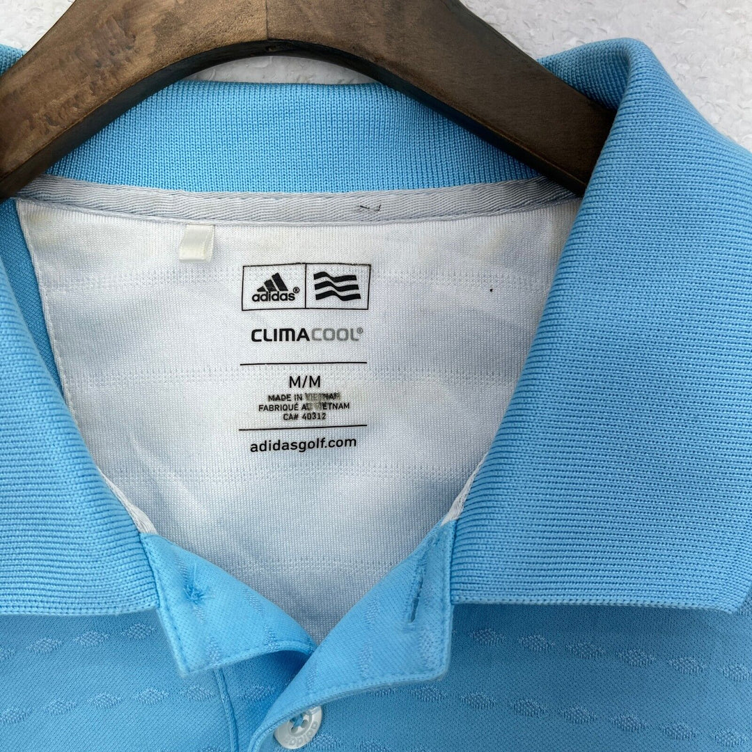 Adidas Golf Blue Polo Shirt Size M