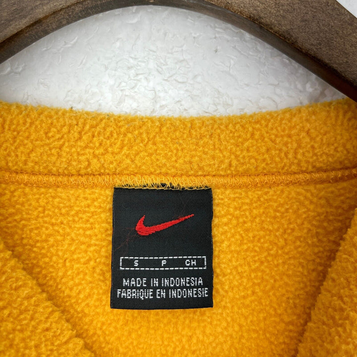 Vintage Nike Spell Out Fleece Jacket Pullover Crewneck Orange Size S