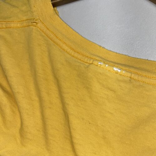 Nike Small Check Embroidered Swoosh Vintage T-shirt Size XL Yellow