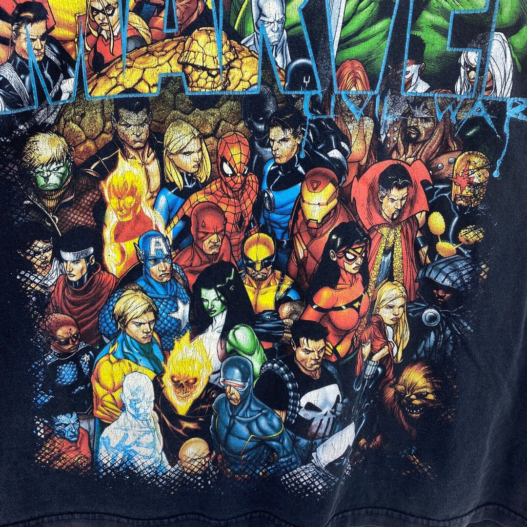 Vintage DC Comics Marvel Super Hero Spider Man Black T-shirt Size M