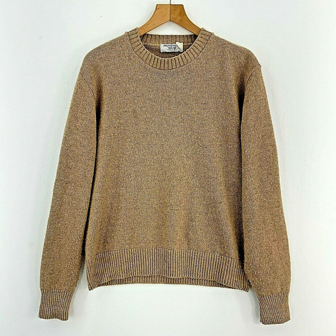 Vintage Wool Knit Crewneck Sweater Size L 90s