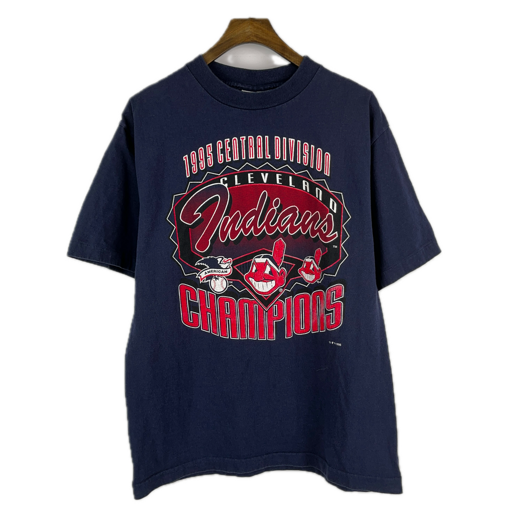 Vintage Cleveland Indians 1995 Central Division Champions T-shirt Size M