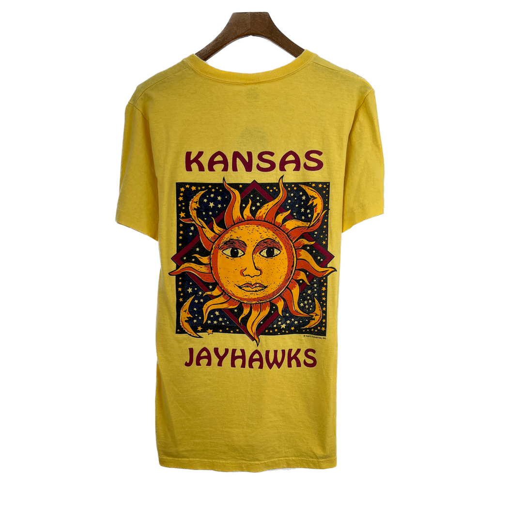 Russell Athletic Kansas Jayhawks Sun Yellow T-shirt Size S