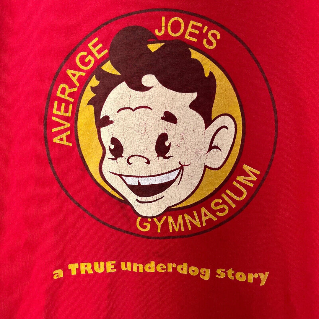 Vintage Average Joe's Gymnasium Dodgeball Movie Red T-shirt Size L