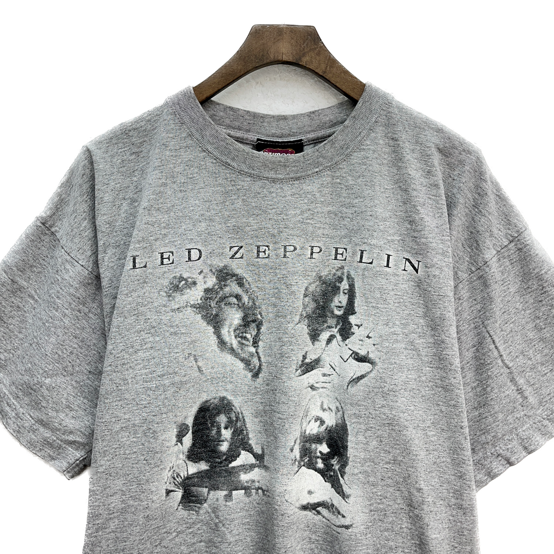 Vintage Led Zeppelin Rock Band Gray T-shirt Size M