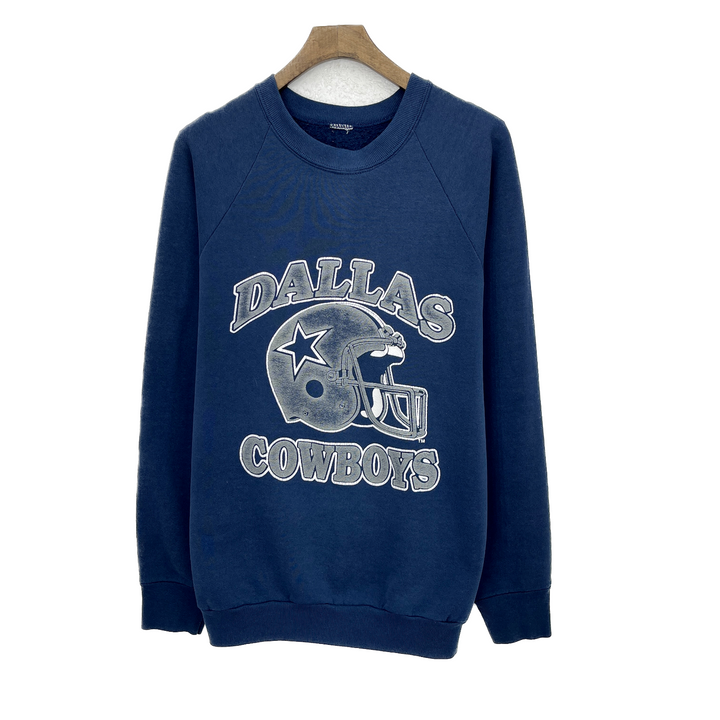 Vintage Dallas Cowboys NFL Navy Blue Sweatshirt Size S Crew Neck