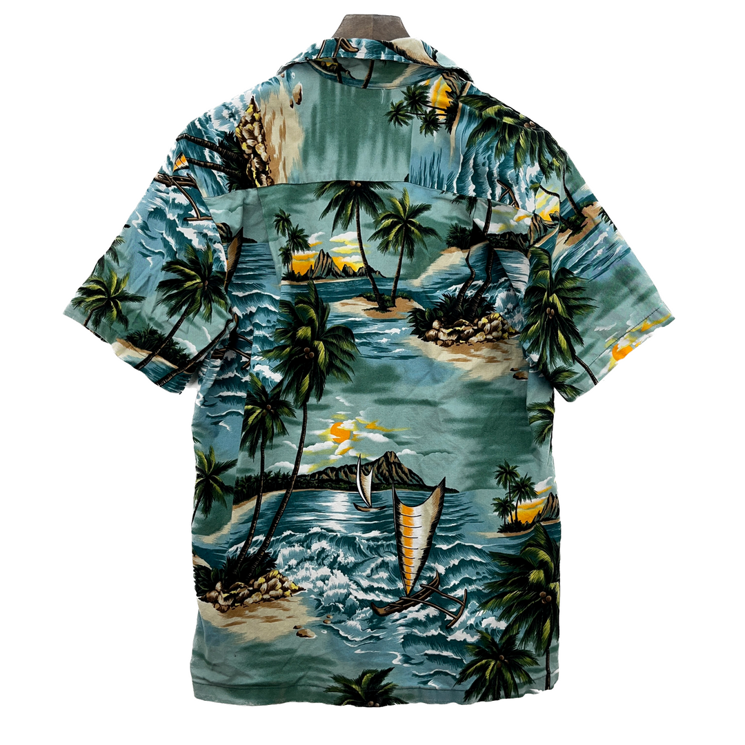 Vintage Aloha Republic Hawaii Print Button Up Shirt Size S