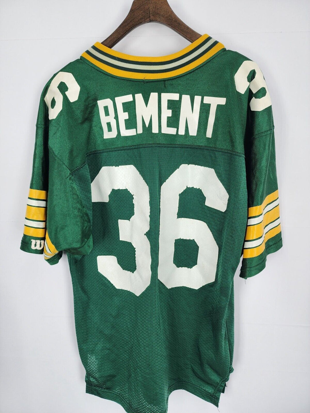 Vintage Green Bay Packers LeRoy Butler #36 Champion Jersey Size 52 Green Nfl