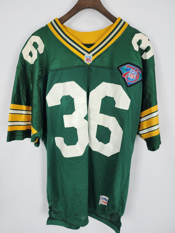 Vintage Green Bay Packers LeRoy Butler #36 Champion Jersey Size 52 Green Nfl