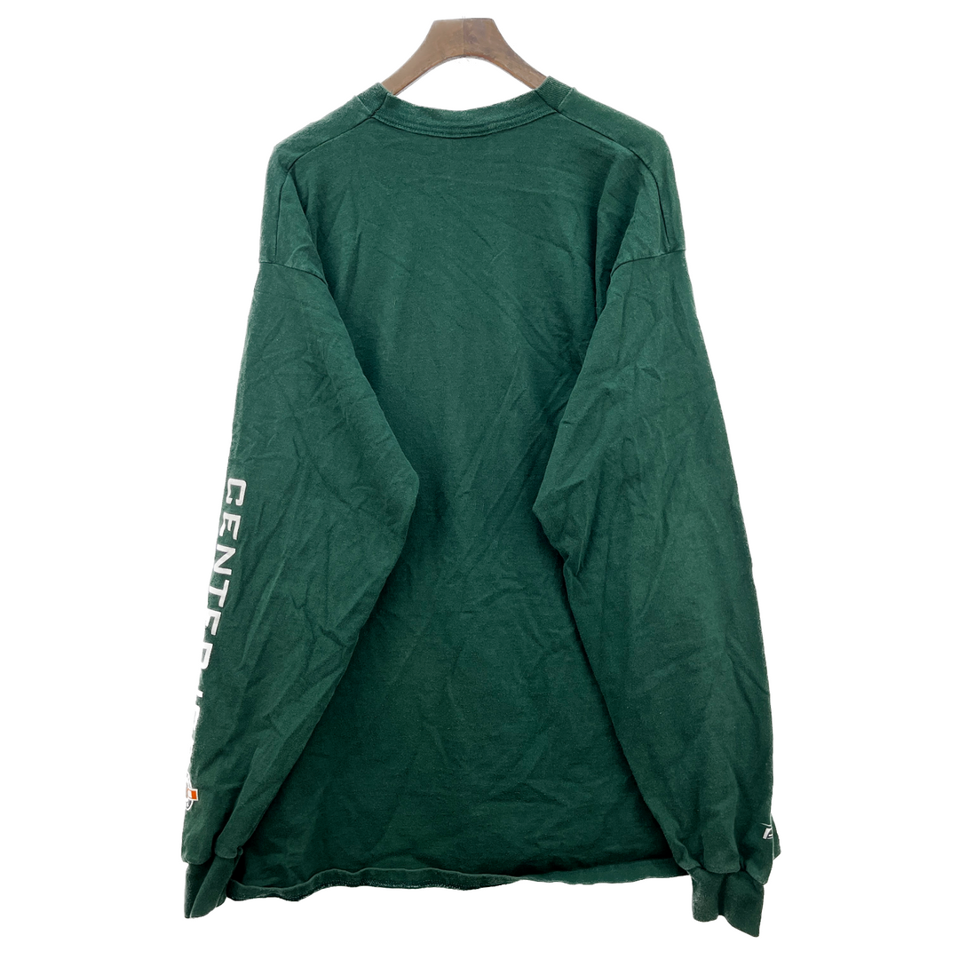 Vintage Minnesota Wild NHL Green Earth Tone Long Sleeve T-shirt Size 2XL