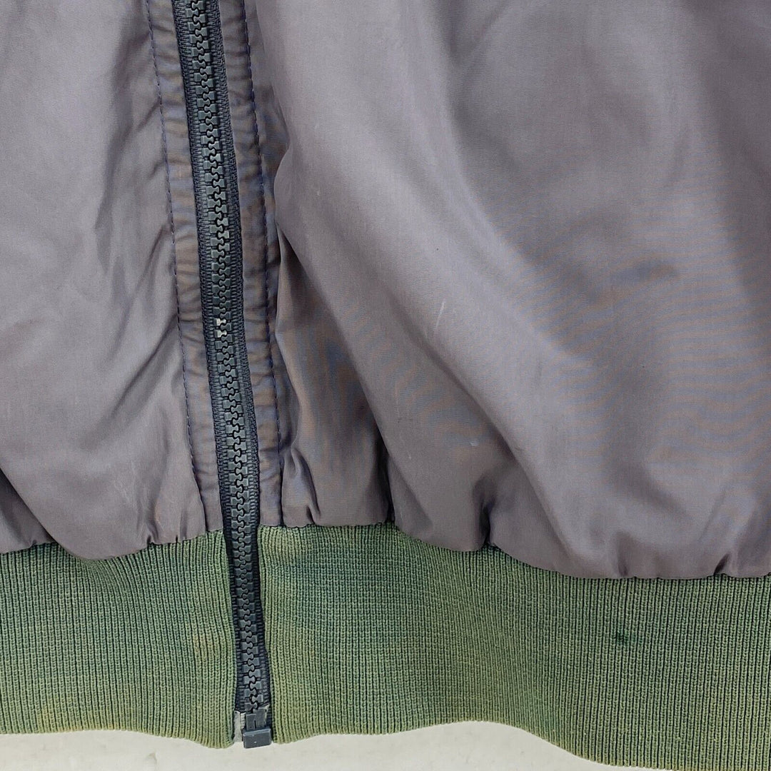 Vintage Nike Hooded Full Zip Gray Blue Jacket Size L Raglan Sleeve