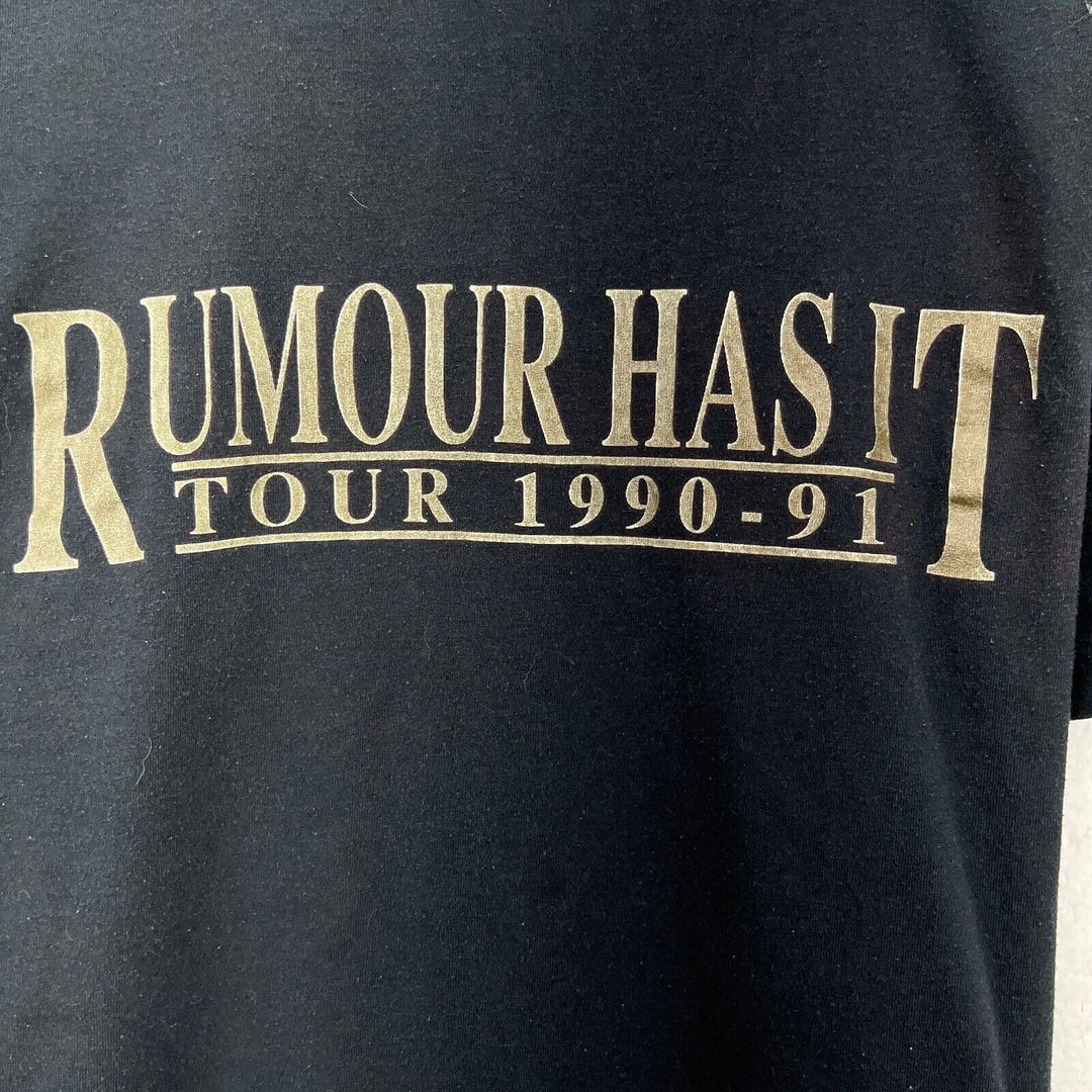 Vintage Reba Rumour Has It Tour 1990 Black T-shirt Size M