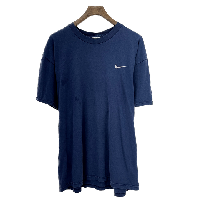 Vintage Nike Swoosh Navy Blue T-shirt Size L Crew Neck