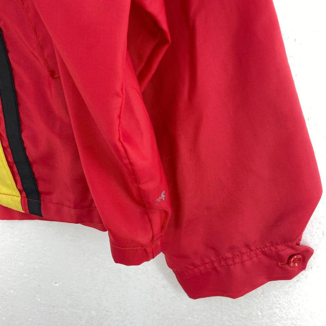 Vintage Hunter Patch Work Jacket Size L Red Full Zip Up 90's