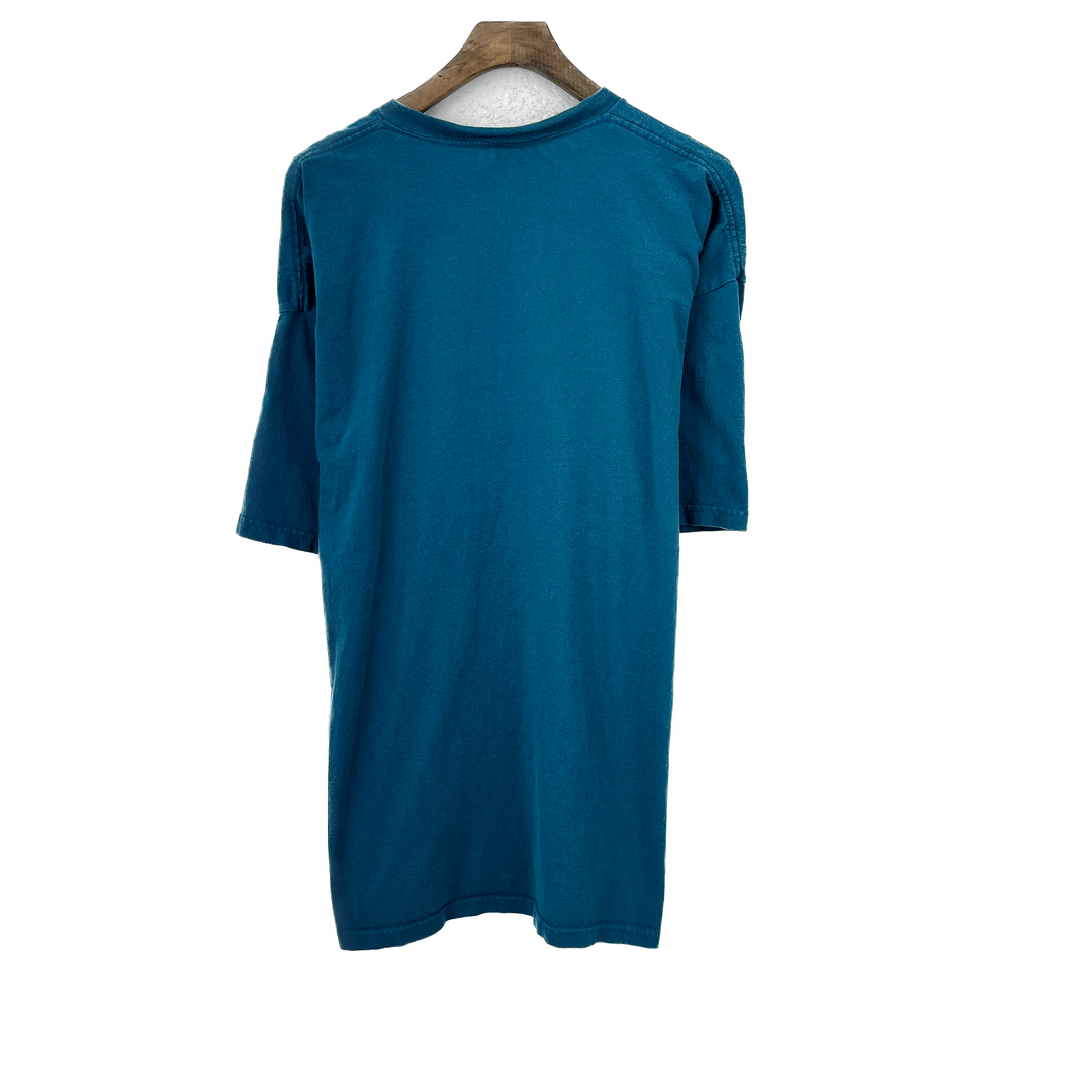 Vintage Nike Swoosh Teal Blue T-shirt Size 2XL