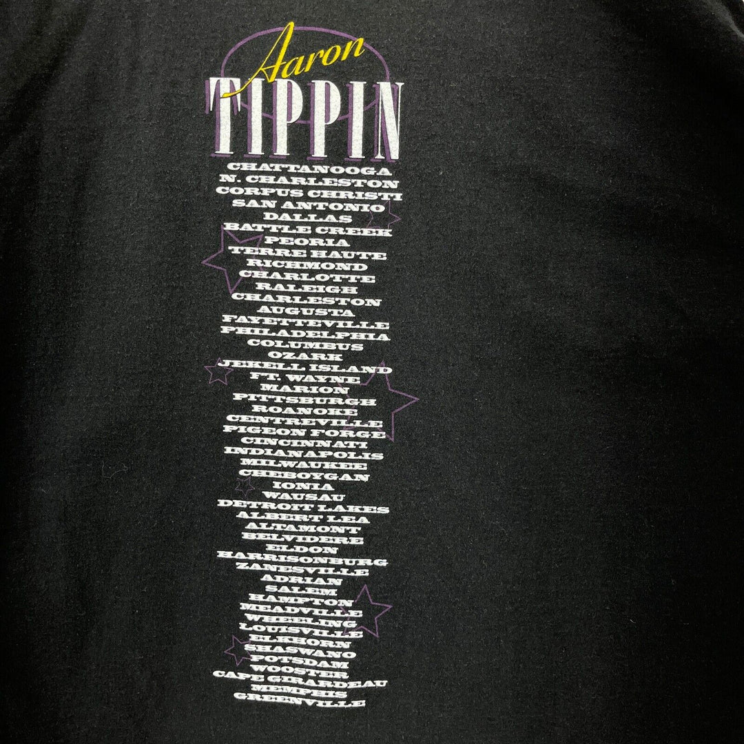 Vintage Aaron Tippin Country Singer Black T-shirt Size 2XL