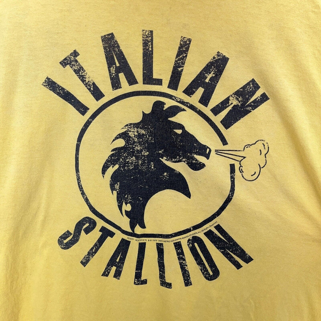 Vintage Italian Stallion Yellow T-shirt Size 2XL