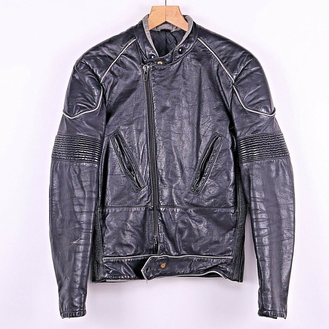 Vintage Leather Jacket Biker Motorcycle Size XS/S 90s