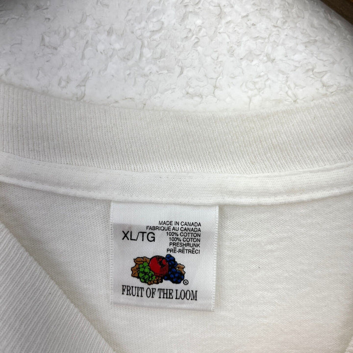 Vintage Toronto Blue Jays MLB Two Much Baseball White T-shirt Size XL