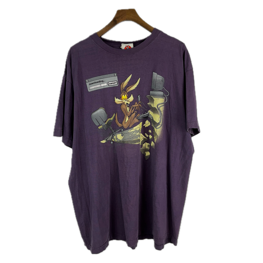 Looney Tunes Wile E Coyote T-Shirt Purple XL