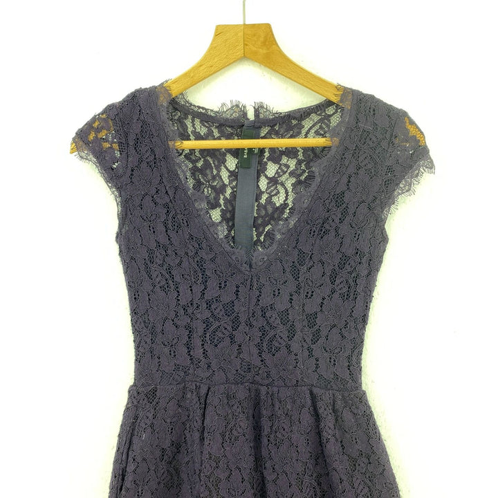 ARITZIA BABATON Purple Lace Mini Dress Size 0