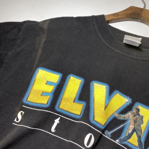 Elvis Presley The Legend Story Men T-shirt Black Cotton Size M