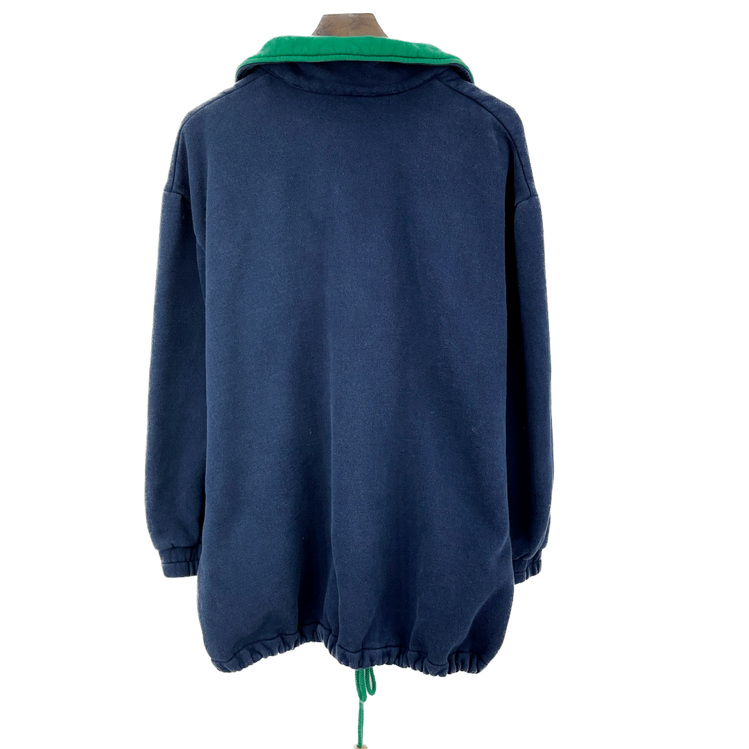 Vintage Givenchy En Plus Collared Quarter Zip Pullover Polo Sweatshirt Blue Size