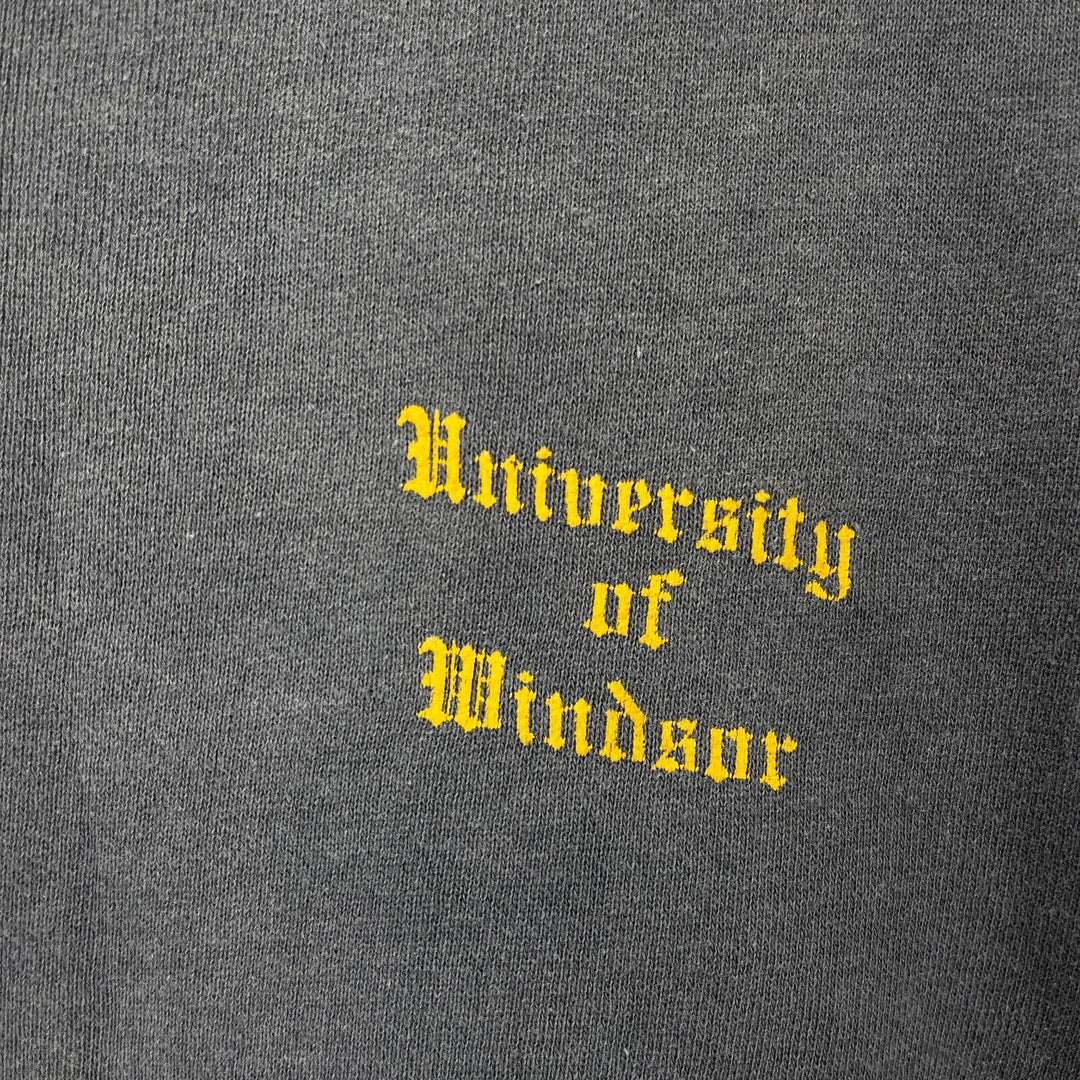 Vintage University Of Windsor Ringer Navy Blue T-shirt Size M
