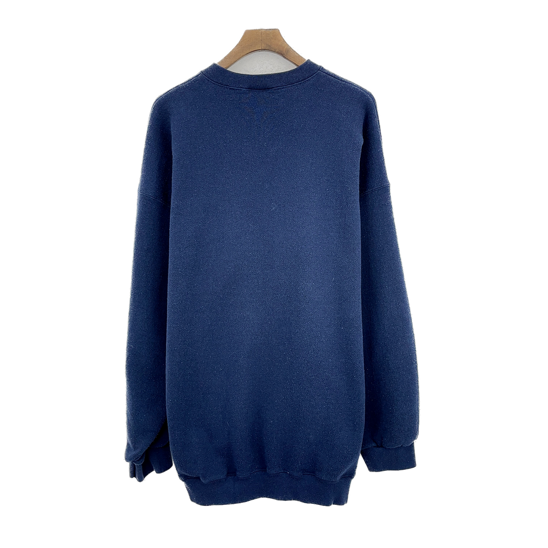 Vintage Whitetail Country Deer Navy Blue Sweatshirt Size XL
