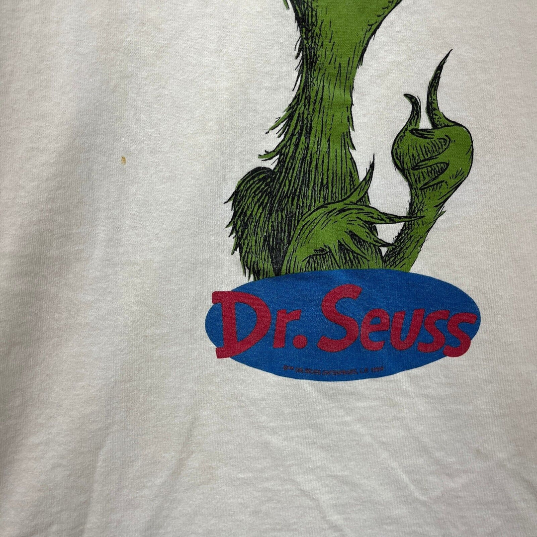 Vintage Dr. Seuss The Grinch Comedy White T-shirt Size M Single Stitch