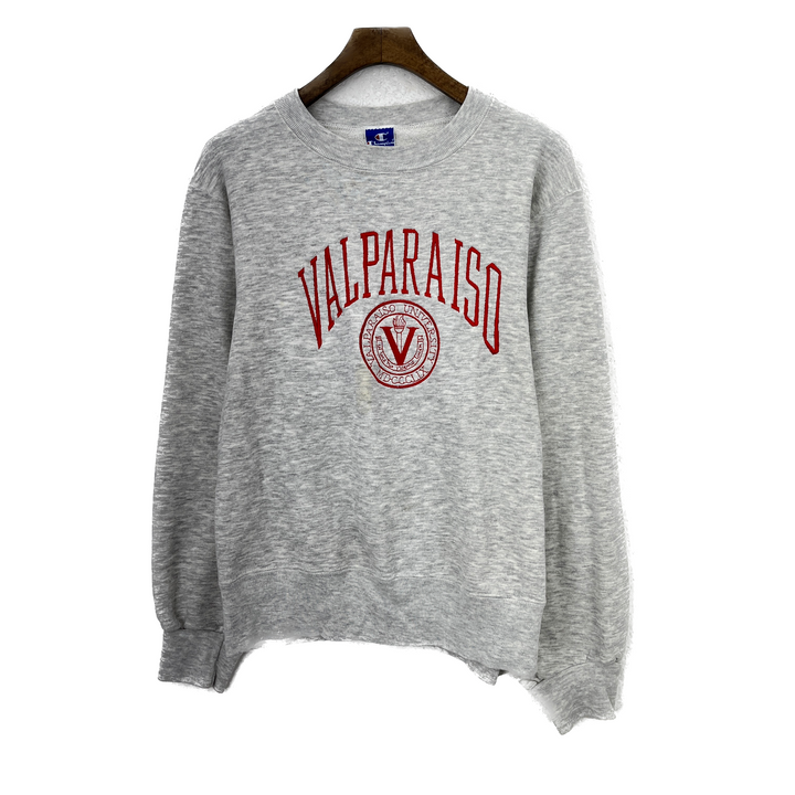 Vintage Champion Valparaiso Gray Sweatshirt Size M