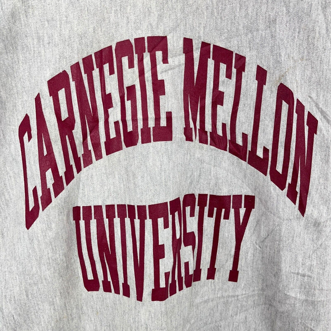 Vintage Champion Reverse Carnegie Mellon University Gray Sweatshirt Size XL