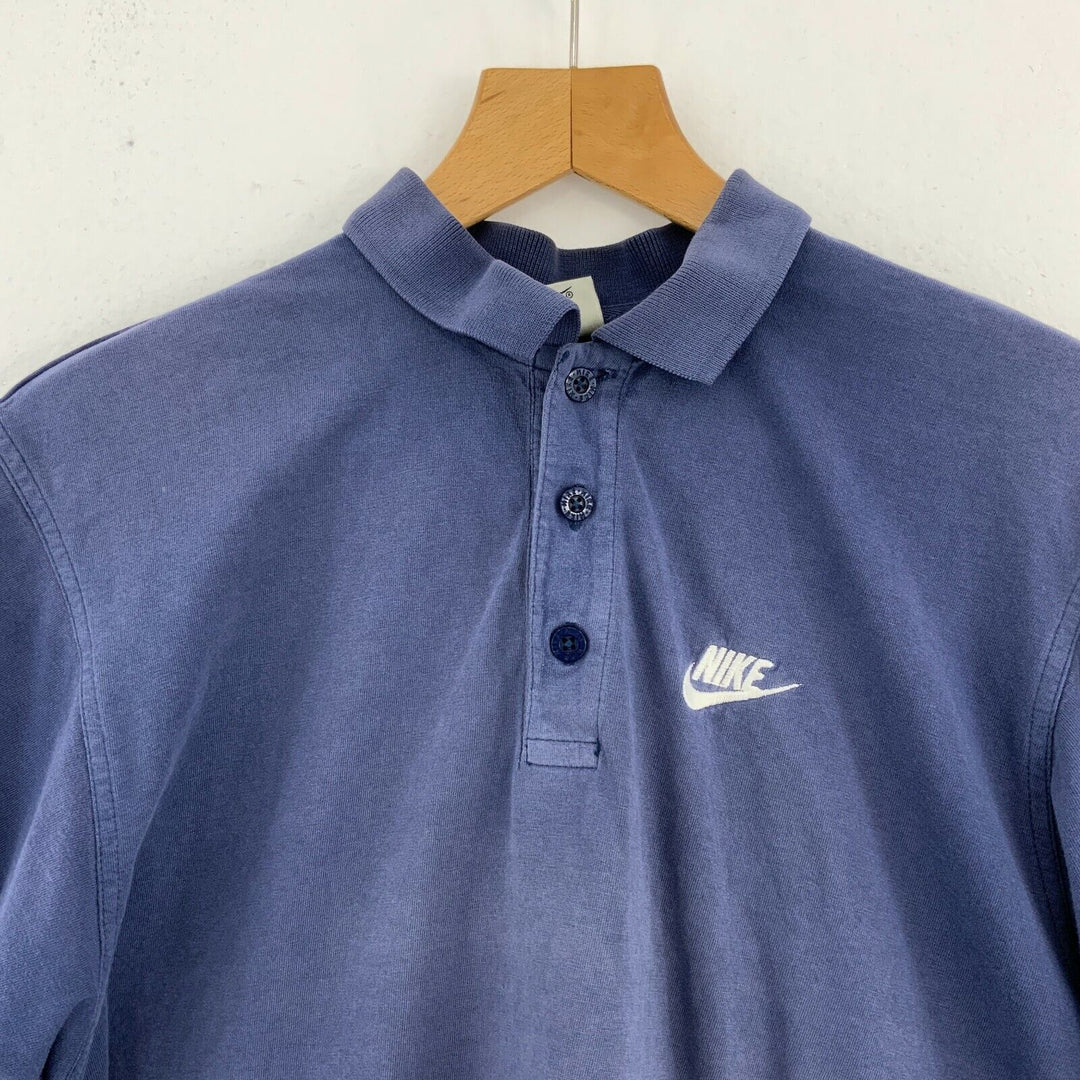 Nike Vintage Polo T-shirt Size S Blue Short Sleeve