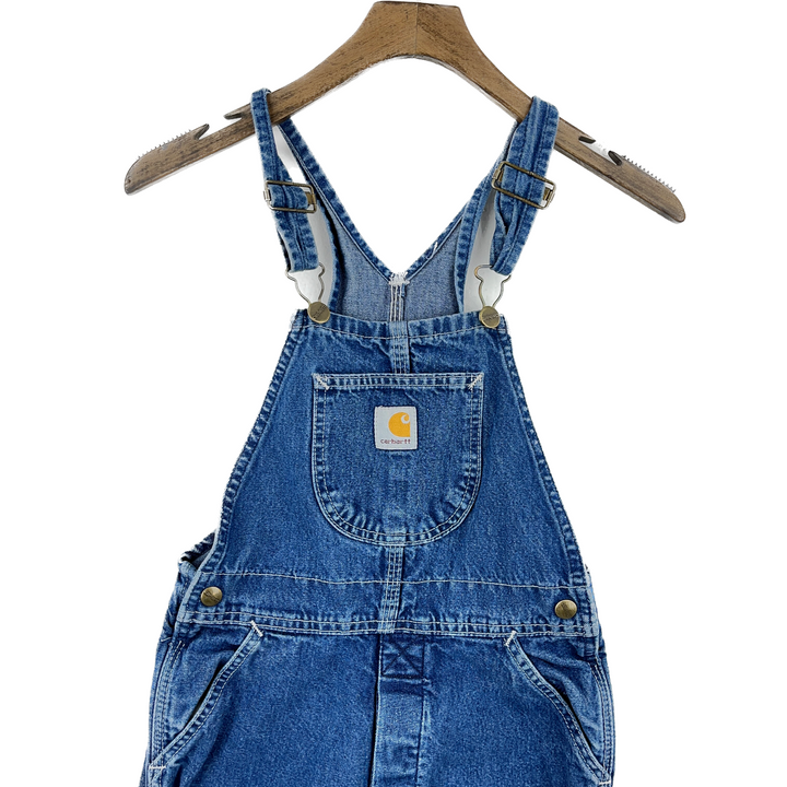 Vintage Carhartt Denim Workwear Overalls Medium Wash Blue Size Kids Size 6