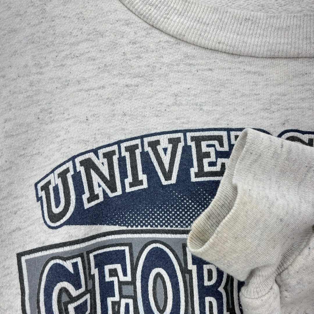 Vintage University Of Georgetown Hoyas Gray Sweatshirt Size L