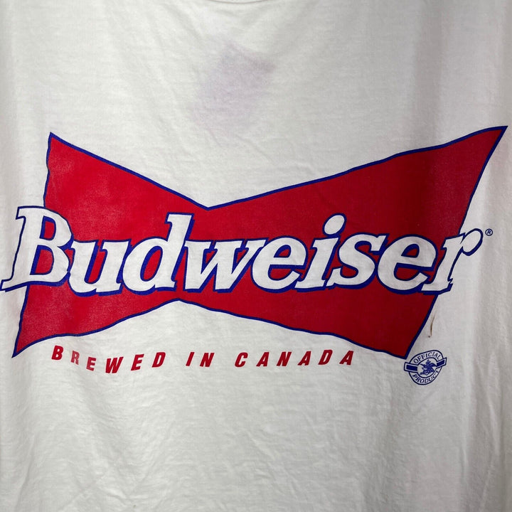 Vintage Budweiser Brewed In Canada White Tank Top Size XL