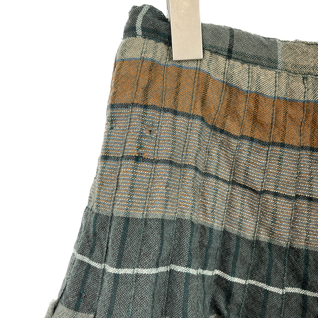 Vintage Highland Queen Wool Plaid Pleated Brown Skirt Size 2