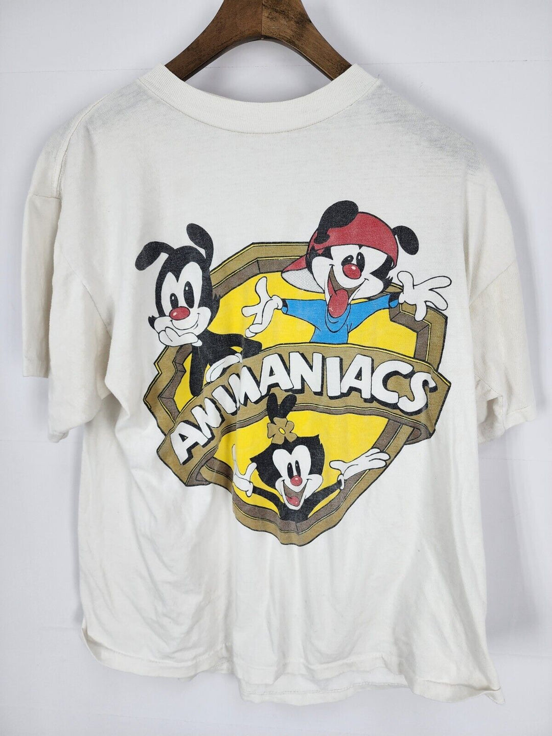 Vintage 1993 Animaniacs T-Shirt Double Sided Single Stitch Made in Usa