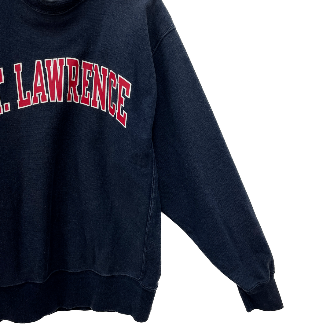 Vintage Champion St. Lawrence SLU Spell Out Navy Blue Sweatshirt Size M