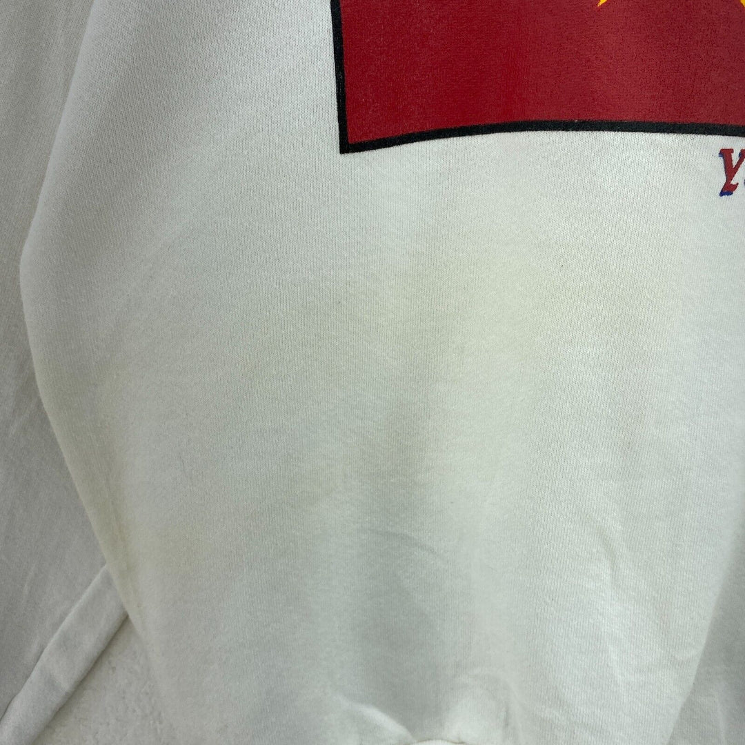 Yugoslavia Flag White Vintage Sweatshirt Size L Crewneck Women's