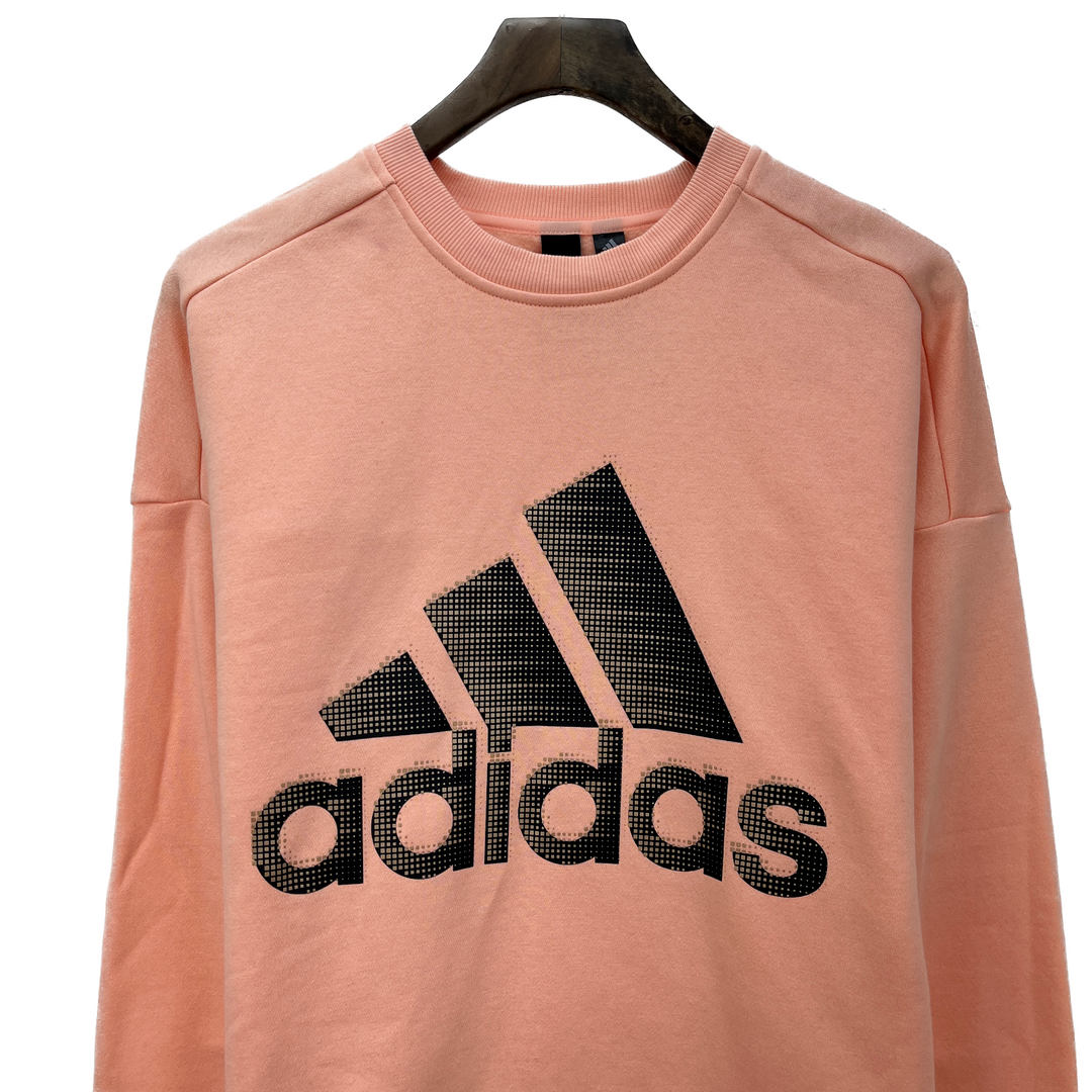 Adidas Logo Pink Crew Neck Sweatshirt Size L