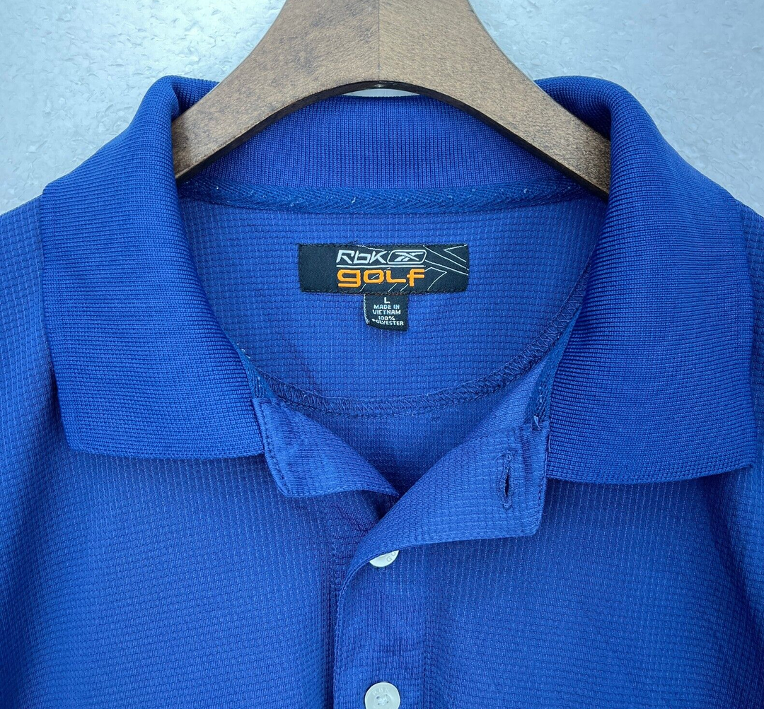 Reebok Golf Blue Polo Shirt Size L