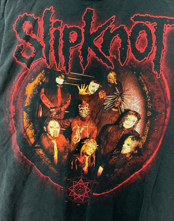 Vintage Slipknot All Hope Is Gone Heavy Metal Band AOP T-Shirt Black Size M