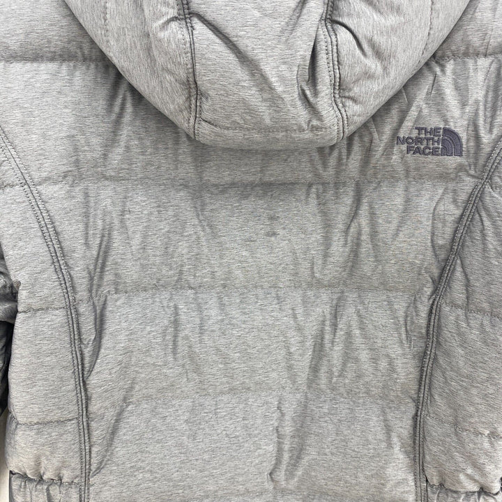 The North Face Full Zip Long Puffer Jacket Gray Size S Women's