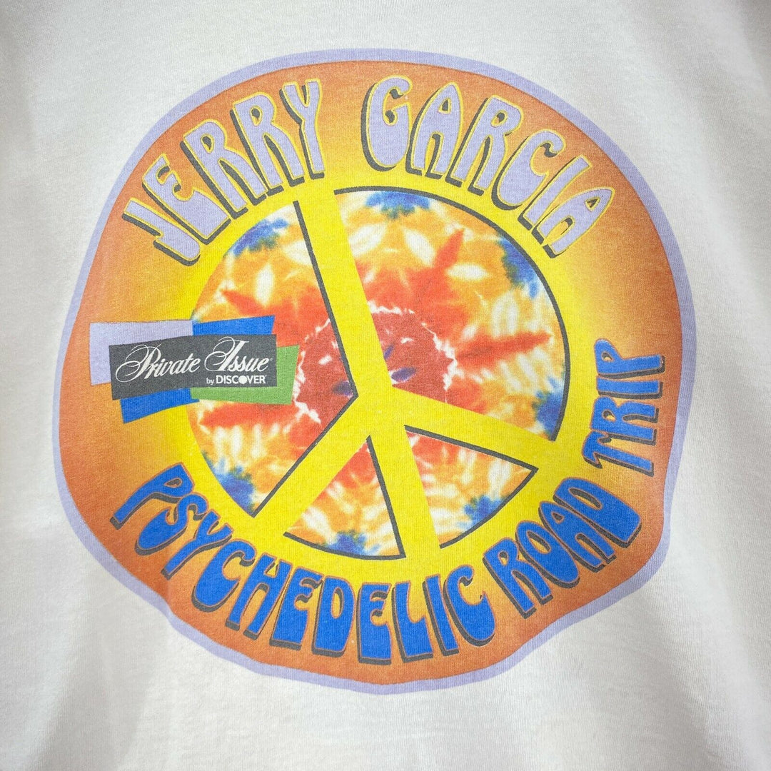 Jerry Garcia Psychedelic Road Trip Vintage T-shirt Size XL White
