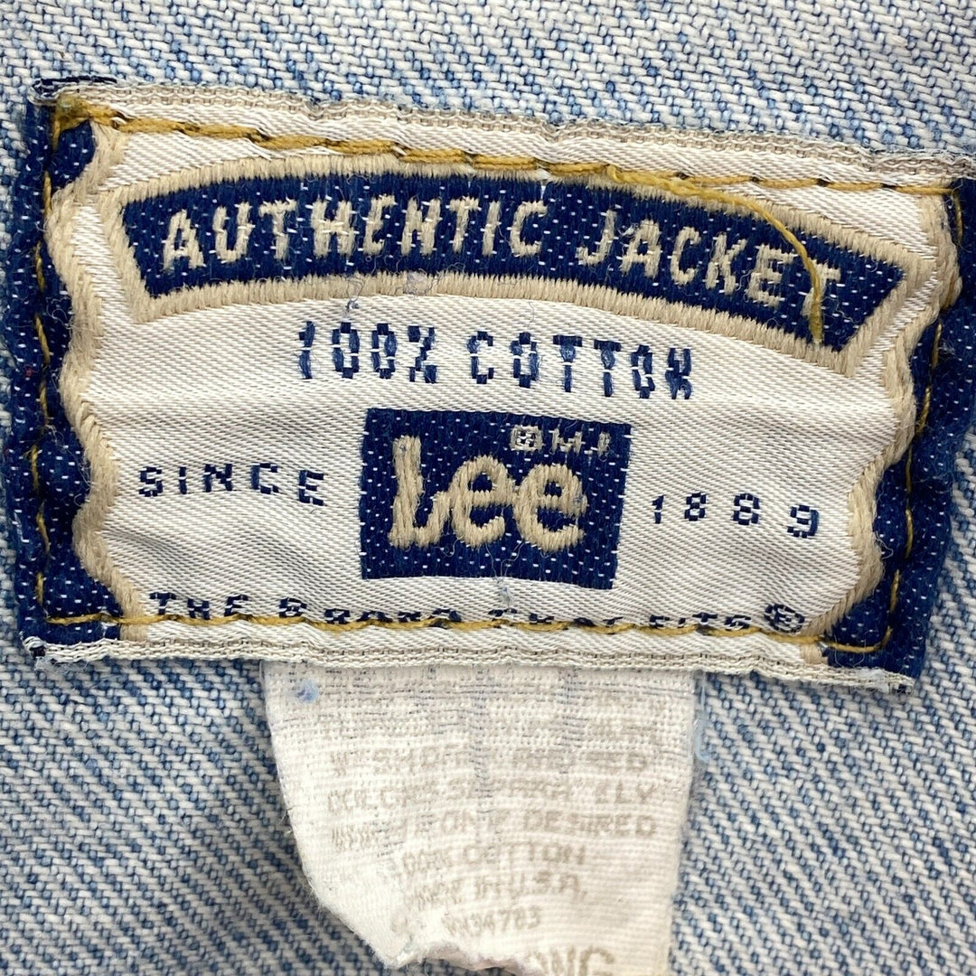Lee Vintage Light Wash Blue Denim Size XL 90s Button Up