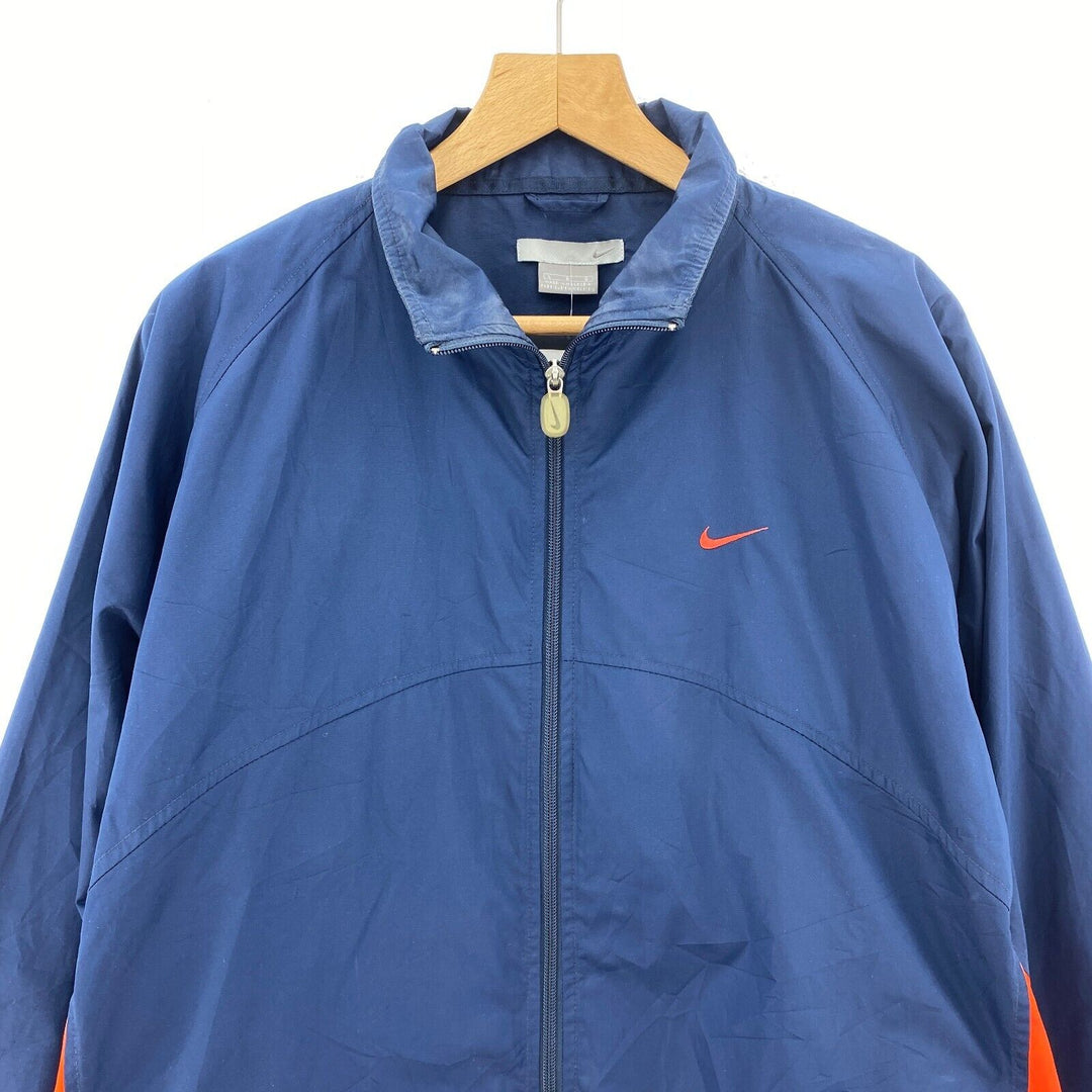 Nike Blue Vintage Harrington Light Windbreaker Jacket Full Zip Size L Y2K